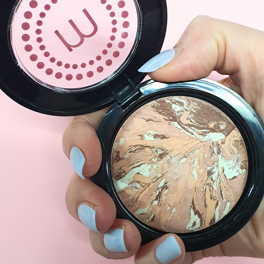 Angelic Baked Glow Mineral Powder with FREE Blush & Contour Purse Retractable Brush