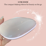 10X Magnification Glowlux Lumi-Zoom Compact Handheld Makeup Mirror