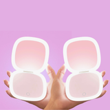TWIN PACK -Orchid Glowlux Lumi Compact Hand held Makeup Mirror