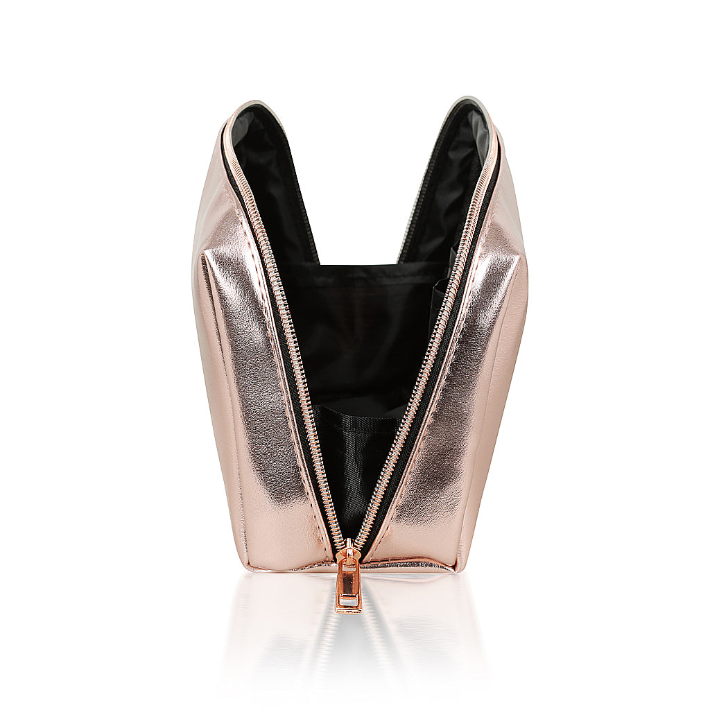 Luxe Rose Gold Beauty Bag